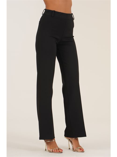 Pantalone in punto milano elastico Elmas Phil | 011253NERO